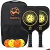 Rakiety tenisowe wiosły marynowania USAPA Appd Set Set Set Honeycomb Core 4 Balls Portable Raciquet Er Torba Zestaw prezentu na zewnątrz Dhhn33