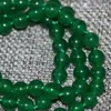 Kedjor naturliga stengröna jades pärlor chalcedon 6mm rund choker halsband för kvinnor fest presentkedja smycken 18 tum b2915
