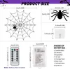 Strängar 2023 Halloween Juldekoration Orange Spider Web String Lights Festoon Lamp för inomhus utomhusljus