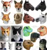 Party Masks Animal Head Latex Vuxen Reptiles Lizard Cat Mask Horse Rubber Halloween Carnival Fancy Dress Props 230814