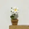 Dekoracyjne kwiaty ręcznie zwarte sztuczny kwiat DIY Słonefler Daisy Tulip Rose Bonsai Ornament Świąteczny ślub Stół domowy Kreatywny wystrój