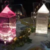 Lampy stołowe Kartell Crystal lampa włoska Katell design akumulator lampialny ładowany restauracja atmosfera dekoracyjne lampki nocne