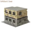 Blocchi abbandonati edifici rovinati MOC WW2 PUBG Base militare Scene fai -da -te Building Set di parti per figure di soldati dell'esercito Boys Toys 230814