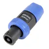 wholesale 2Pcs Speakon NL4FC Blue 4 Pin Male Plug Compatible Audio Cable Connector G00344 LL