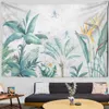 Tapestries tropische plant tapijtgroene bladeren muur opgehangen dieren bloemen en vogels tapijt hippie thuiskamer decor r230812