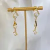 Designer Gold Jewelry Women Pearl Dangle Earings Stud Earrings Letter Chandelier Earring Woman Classic Studs Earing Jewlery 238144C5