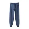 Pantalon masculin jogger fitness pantalon Terry français coulant la mode sportive à tirage à la mode pleine longueur.