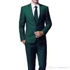 Ternos masculinos Drak Green Evening Party Men traje Homme Tuxedo noivo Prom Slim Fit Terno Masculino Blazer 2pcs Jaqueta calça