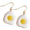 Hoop Earrings Charm Ear Jewelry Fried Egg Drop Funny Women Women's Stud Post For Womenative