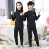 Clothing Sets Autumn Winter Thermal Underwear Suit Girls Boys Pajama Baby No Trace Warm Sleepwear Candy Colors Kids Clothes 230814