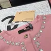 Suéteres de lã de bordado de luxo miu malha unester designer de mangas compridas camiseta moda jaqueta de miscel