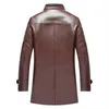 メンズジャケットメンズ衣類本物の羊革自然のコート冬のパーカーリアルファーロングプラッシュ太い厚い特大のシープスキンマンM5XL 230814