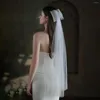 VEILI BRIDAL V849 Accessori per matrimoni Donne Exquisito Matrimonio delle spose di tulle a due strati velo bianchi