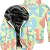 Men's Hoodies Zipper Cardigans Cute Kwaii Cartoon Print Crewneck Winter Outdoor Home Wear Fleece Casual Streetwear Men Women Clothing