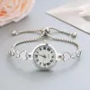 Wristwatches 2023 Fashion Women Heart Bracelet Watch Quartz Wristwatch Dress Casual Watches Gift Accessories GIRL