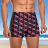 Men's Swimwear Dala Horse Swimming Trunks Retro Animal Print Training Plus Size Swim Shorts Elastic Male Briefs