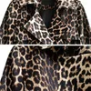 Kvinnors trenchrockar Spring Autumn Long Leopard Coat Women Sleeve Double Breasted Windbreaker Korean Fashion Slim Belt Overrock Kvinna