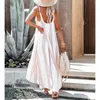 Abiti casual Womens Spring Cung a strisce lunghe Maxi Dress Ladies Summer Beach Holiday Driver Drive Drive Drive per 2023