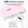 Nail Dryers 6W Mini Dryer Machine Portable 6 LED UV Manicure Lamp Home Use For Drying Polish Varnish With USB Cable 230814