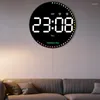 Wall Clocks 10Inch LED Digital Clock With Remote Time Alarm Fit For Living Room Office Gym