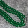 Kedjor naturliga stengröna jades pärlor chalcedon 6mm rund choker halsband för kvinnor fest presentkedja smycken 18 tum b2915