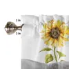 Curtain Sunflower Elephant Watercolor Short Curtains Kitchen Cafe Wine Cabinet Door Window Small Home Decor Drapes