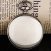 Pocket Watches Retro Klassische FOB -Polnische Quarz Uhr MENS Pendellist Kette glattes Relogio de Bolso Geschenk