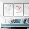 Romantic Love Posters Mathematical Formula Canvas Painting Wall Art Nordic Style For Livingroom Wedding Room Home Decor No Frame Wo6