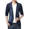 Męskie garnitury jeden guziki jeansowy garnitur Koreańszy swobodny luźny moda wszechstronna przystojna osobowość duża top