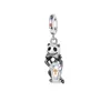 925 Silber Klassiker niedlicher Tier Charme Mode Schmuck Accessoires Panda Swan Perlenanhänger DIY FIT PANDORA -BRAKET -Designer Halskette für Frauen Geschenk