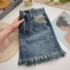 Skirts Skirt Gillboy Tassel High Waist Summer Onnipotente per donne Denim Skinny A-Line Bodycon Mini Jupes Streetwear Drop