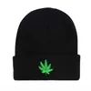 Gorro/crânio tampa nova moda clássica masculino mulheres inverno maconha chapéu de folha de folha