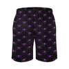 Heren shorts Summer Gym Purple Dragonfly Sports Fitness Cute Animal Design Board Korte broek Retro snel droge zwembroek plus maat