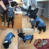 Denim hundkläder för pitbulls dachshund mode hund jeans jacka blå cowboy t-shirt för shih tzu coola kläder för små hundar hkd230812