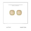 Gestüt Ohrringe Geometrische Square Eingelegtes Opal Studs für Frauen Strass und Weißgrün eleganter koreanischer Modestil Party Geschenke Großhandel Großhandel