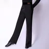 Stage Wear Male Latin Dance Men Dancing Clothes Pracitce Trousers Sideband Straight Ballroom Pants Jazz PantsWear