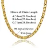 Chaines Hip Hop Host's épais Gold Gold Byzantine Chain Colliers Male Couleur de 8 mm Acier inoxydable pour hommes Bijoux 22 "26" 28 "