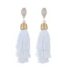 Boho vintage modetrends trendy vrouw oorbellen voor vrouwen lange tassel oorbel bohemian handgemaakte verklaring franje druppel oorbellen