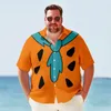 Men's Casual Shirts Big & Tall Hawaiian Shirt For Men Vintage Nostalgic Movie Fun Summer Plus Size Short Sleeve Oversized Clothes