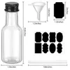 Tumblers 200st mini Clear Refillable Wine flaskor liten sås för festbröllopsgavare med etiketter trattar krita markör 230814