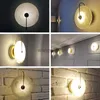 Wall Lamps Modern Marble Led wall bedroom Lamp home decor Wall Decoration Lampshade LED Lighting Fixture for Home Decor Bedroom Gold Lamps HKD230814