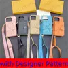 Luxuriöse Handyhülle, Designer-Crossbody-Kartenhalter, iPhone-Hülle für iPhone 14 15 Pro Max 13 12 11 X, Samsung Galaxy S23 Ultra S22 S21, 3D-Prägung, Handtaschen-Hüllen, Cover, Lanyard