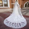 Bridal Veils White Or Ivory Stunning Long Wedding Lace Edge Tulle Cathedral Veil For Bride With Comb MM Accessories