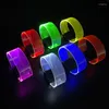 Decorazione per feste da 10 pc a LED magnetico TPU stampabile incisione incisa Bracciale luminosa barra da disco di musica da discoteca