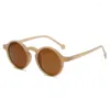 Óculos de sol 1pc Unissex Fashion Retro Round Brand Designer Vintage Small Frame Sun Glasses Koreany Driving Eyewear UV400