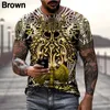 Camicie da uomo 2023 T-shirt con stampa 3d tatuaggi viking tatuaggi