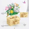 Blocks Mini Sunflower Rose Basket Flowers Bouquet Building Block DIY Flower Basket Home Decoration Girls Gifts Kids Toys R230814