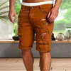 Jeans masculins shorts décontractés printemps d'été déchirés slim droits respirants pour les tenues pour hommes us