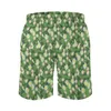 Męskie szorty siłowni stokrotka kwiatowy nadruk swobodne pnie plażowe zielone liście mężczyźni wygodne sporne puszki na dużą rozmiar krótkie spodnie