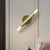 Vägglampa all-brons spegel främre enkelt post-modernt badrum fåfänga skåp
